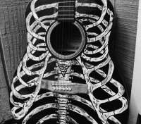Acoustic Skull Guitar - thumbnail