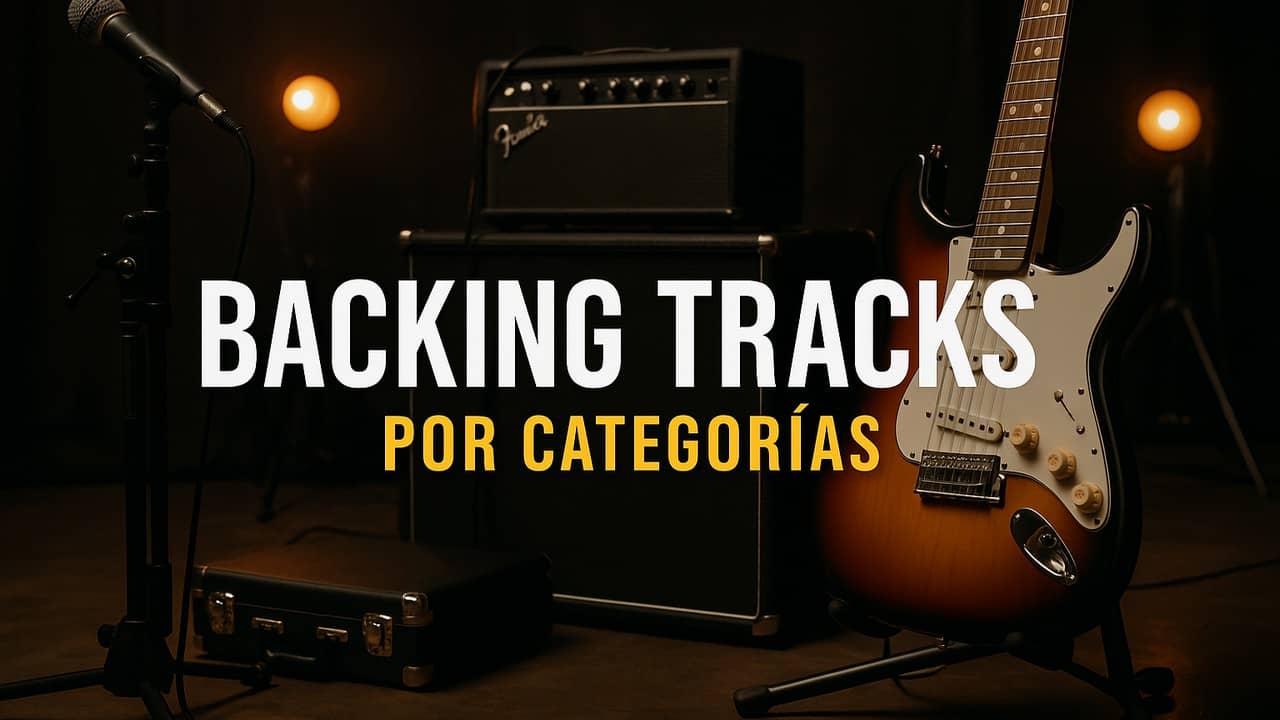 Colección de backing tracks por categorías en LeadGuitar.mx