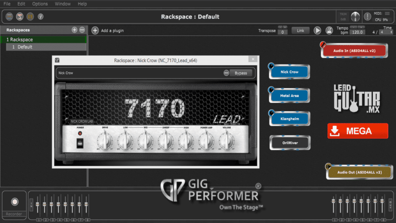 Gig Performer 3 Cadena Plugins Live Metal