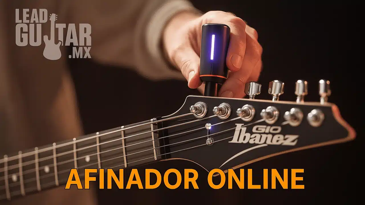 Afinador de guitarra online por oído